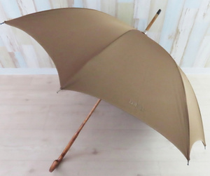 K11 LOEWE ロエベ ロゴ ポリエステル/ウット 雨傘 ブラウン