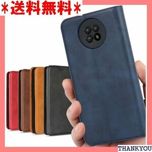 ☆ Xiaomi Redmi Note 9t ケース 手帳 シンプル スタンド機能 落ち着いた色 レトロ ネイビー 152