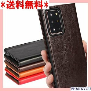 Note20 Ultra ケース Galaxy Not ホケース 財布型 携帯カバー カード入れ ダークブラウン 140