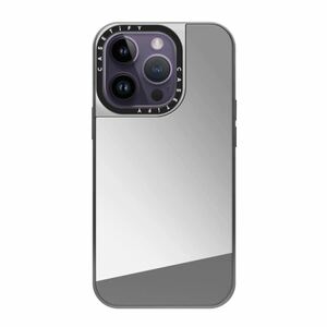 CASETiFY ミラー iPhone 14 Pro ケース [1.5mからの落下試験をクリア/MagSafe に対応] - シルバー (シルバーバンパー)