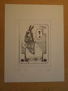 Art Auction ★旧萌銅版画 Engraving copperprint 銅版画 紙幣 旧札 日本円 手描きイラスト かわいい art 版画 絵画 二次元, コミック, アニメグッズ, 手描きイラスト