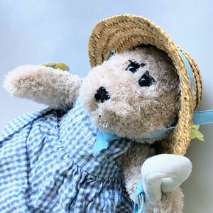 #2728-２【１円スタート】スターバックスコーヒー ベアリスタぬいぐるみ STARBUCKS 2004年 30th Edition 熊ベアー Bo Beep Teddy Bear 水色