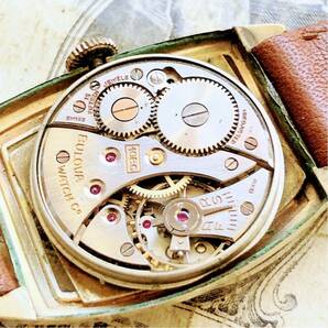 #2964【１円スタート】メンズ 腕時計 ブローバ BULOVA 金メッキ 動作品 1949年 アンティーク ヴィンテージ 15石 機械式 手巻き ゴールドPの画像9