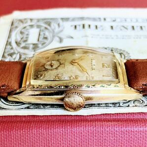 #2964【１円スタート】メンズ 腕時計 ブローバ BULOVA 金メッキ 動作品 1949年 アンティーク ヴィンテージ 15石 機械式 手巻き ゴールドPの画像8