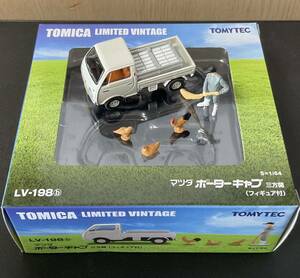 トミカリミテッドヴィンテージLV-198b マツダ ポーターキャブ 三方開 （白） フィギュア付♪MAZDA,TLV