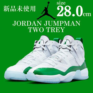 新品 ナイキ ジョーダン ジャンプマン トゥートレイ 28cm 白 緑 NIKE JORDAN JUMPMAN TWO TREY バスケットボール スニーカー シューズ 靴