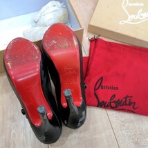 1円スタート 難あり イタリア製 Christian Louboutin クリスチャンルブタン ブーティ ショートブーツ 黒 ブラック ハイヒール 保管袋_画像5