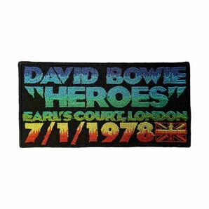 David Bowie アイロンパッチ／ワッペン デヴィッド・ボウイ Heroes Earls Courtの画像1