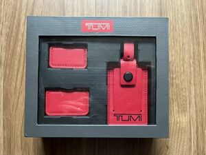 【新品未使用】TUMI 赤　ネームタグ・モノグラムパッチ　セット