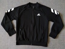 140 アディダス ジャージ 上下セット adidas ブラック 黒 セットアップ 男の子 女の子 男女兼用 キッズ_画像2