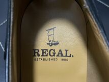 極美品 REGAL リーガルA3J0547J204 24.5cm レザーシューズ ビジネスシューズ 革靴 本革 Uチップ ブラック メンズ _画像8