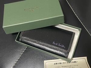 新品 未使用 Paul Smith ポールスミス キーケース 4連 メンズ レディース 箱付き コンビ ブラック ブルー