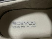 数回使用程度 BOEMOS ボエモス E6 4420 44≒27.5~28cm レザーシューズ レザースニーカー スリッポン グレー ウイングチップ イタリア製 _画像8