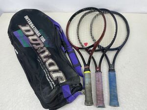 テニスラケット 3本セット Wilson ウィルソン HAMMER ハンマー CS / YONEX ヨネックス RQ-350 OPS IPS / DUNLOP ダンロップ PRO 70 硬式用