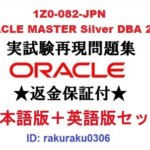 Oracle1Z0-082-JPN【４月日本語版＋英語版セット】ORACLE MASTER Silver DBA 認定実試験再現問題集★返金保証★追加料金なし①の画像1