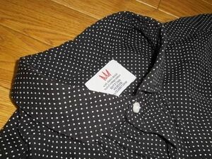  rare ~ ton cell 100%* black base * dot pattern *KATO* short sleeves shirt lipi profit less 5 N object out .