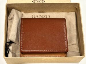  almost unused GANZO coin case THIN BRIDLE (simb ride ru) BOX change purse . gun zo⑬