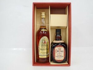 【未開栓・古酒】Old Parr 12年 ウイスキー 750ml 43% 1本 + Windsor Castle スコッチ 750ml 43% 1本 ギフト箱セット △ 6CE5D-5