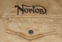 Norton ノートン 刺繍 長袖 フェイクスエード フェイクスウェード フェイクレザー ウエスタンシャツ シャツ XXL_画像4