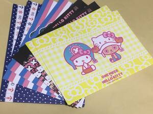 【貴重】新品未使用★美品★ジャンボカードダス ONE PIECE×HelloKitty BIGシール 2nd ワンピース×ハローキティ 全種入8セット