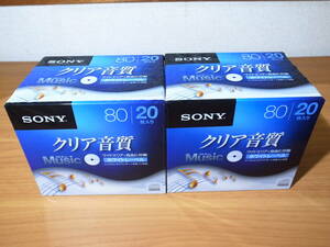 【未開封】SONY ★ クリア音質 CD-R for Music 音楽用 ホワイトレーベル 20枚入x2 合計40枚 (20CRM80HPWS) ★ ソニー