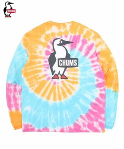 CHUMS Booby Logo L/S T-Shirt Tie-Dye SPRチャムス ブービー ロゴ ロングスリーブTシャツ（メンズ）タイダイ ロンTee CH01-2275／XXL／2XL