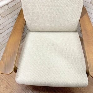 カリモク WD4300 1人掛けソファ ブナ材 肘掛椅子 ファブリック 椅子 モダン チェア 北欧スタイル シングル karimoku 定価¥11万(貝352の画像4
