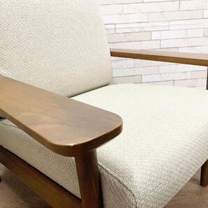 カリモク WD4300 1人掛けソファ ブナ材 肘掛椅子 ファブリック 椅子 モダン チェア 北欧スタイル シングル karimoku 定価¥11万(貝352の画像5