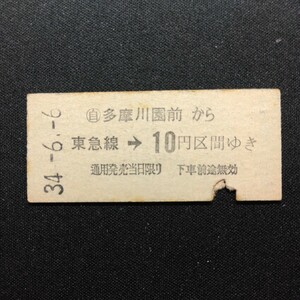 【1109】硬券 から 東急線→ 円区間ゆき