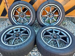 美品! レイズ ボルクレーシング CE28 クラブレーサー 7J 16インチ オフセット42 100 4H 195/50R16 2022年製 ブリヂストン ポテンザRE-71RS