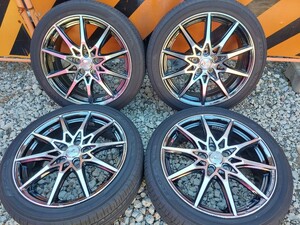 ウェッズ レオニス SV 7J 18インチ オフセット55 114.3 5H 215/45R18 2020年 ヨコハマ エコス ヴォクシー ノア ステップワゴン