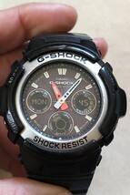 カシオ CASIO AWG-101 電波ソーラー 5局対応 アナデジ TOUGH SOLAR 5 47mm 美品 G-SHOCK SDGsでエコ派のあなたにお薦め 普段使いにナイス!_画像1