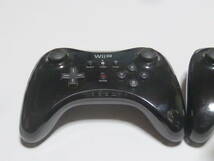 WU56【即日発送 送料410円から 動作確認済】WiiU プロコン　2個セット　純正品　任天堂　WUP-005　黒　白　ブラック　プロコントローラ_画像2