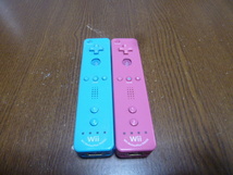 R050【送料無料 動作確認済 即日発送】Wii　WiiU リモコン　モーションプラス　純正 RVL-036 ピンク　ブルー　任天堂_画像1