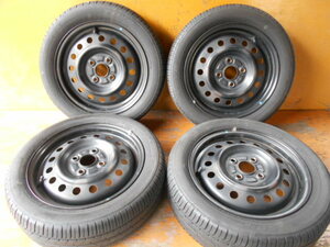 ET5172 鉄ホイール トーヨー SD-K7 165/55R14 4本セット 溝有 4.5J 100 2021年製タイヤ