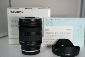 極美品　TAMRON タムロン　11mm-20mm f2.8 Di Ⅲ-A VC RXD B060 送料無料