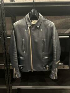 666 LEATHER WEAR LJM-1L U.K. サイドベルト スティアハイド ライダースジャケット ロング 日本製 革ジャン ルイスレザー