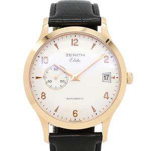 ゼニス ZENITH クラスエリート 17.0125.680 K18PG ホワイト文字盤 メンズ腕時計 自動巻き シースルーバック ピンクゴールド