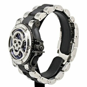 1円～AQUANAUTIC サブコマンダー デイデイト SS/ラバー ダイヤスカルマスク 自動巻き メンズ腕時計 アクアノウティックの画像3