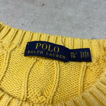 Polo by Ralph Lauren ポロバイラルフローレン ケーブル コットンニットセーター メンズL相当_画像3