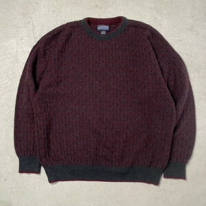 00 годы JANTZEN акрил вязаный свитер общий рисунок мужской XL