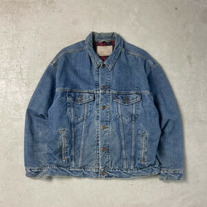 90年代 USA製 Levi's リーバイス 70427 4891 バッファローチェックライナー デニムジャケット メンズL