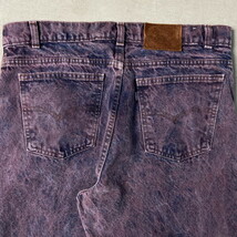 80年代 USA製 Levi's リーバイス 40550 0244 カラーデニムパンツ タイダイ ブリーチ加工 メンズW36_画像6