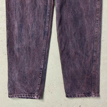 80年代 USA製 Levi's リーバイス 40550 0244 カラーデニムパンツ タイダイ ブリーチ加工 メンズW36_画像3