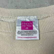 00年代 USA製 Hanes ヘインズ ブランクスウェットシャツ 無地 ラグランスリーブ メンズM-L相当_画像3