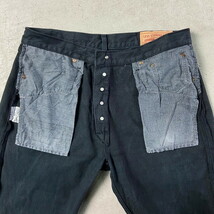 00年代 Levi's ユーロリーバイス 501 ブラック デニムパンツ メンズW34_画像6