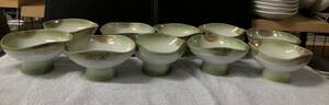 YU-2406 plate small bowl 10 point set Japanese-style tableware green green charge . business use store Miyazaki ./80~100