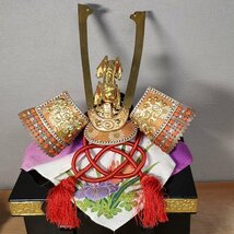 五月人形　兜　龍　兜飾り　コンパクト　共箱　端午の節句　こどもの日　五月　さつき　飾り物　置物　和風インテリア【100i3594】_画像2