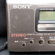 SONY ソニー カセットコーダー TCS-90 ※ジャンク※ フラットマイク 前面スピーカー内蔵モデル 部品どり 昭和レトロ【プラスe1767】_画像3