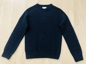 【良品】INVERALLAN インバーアラン★ウールセーター★紺★36